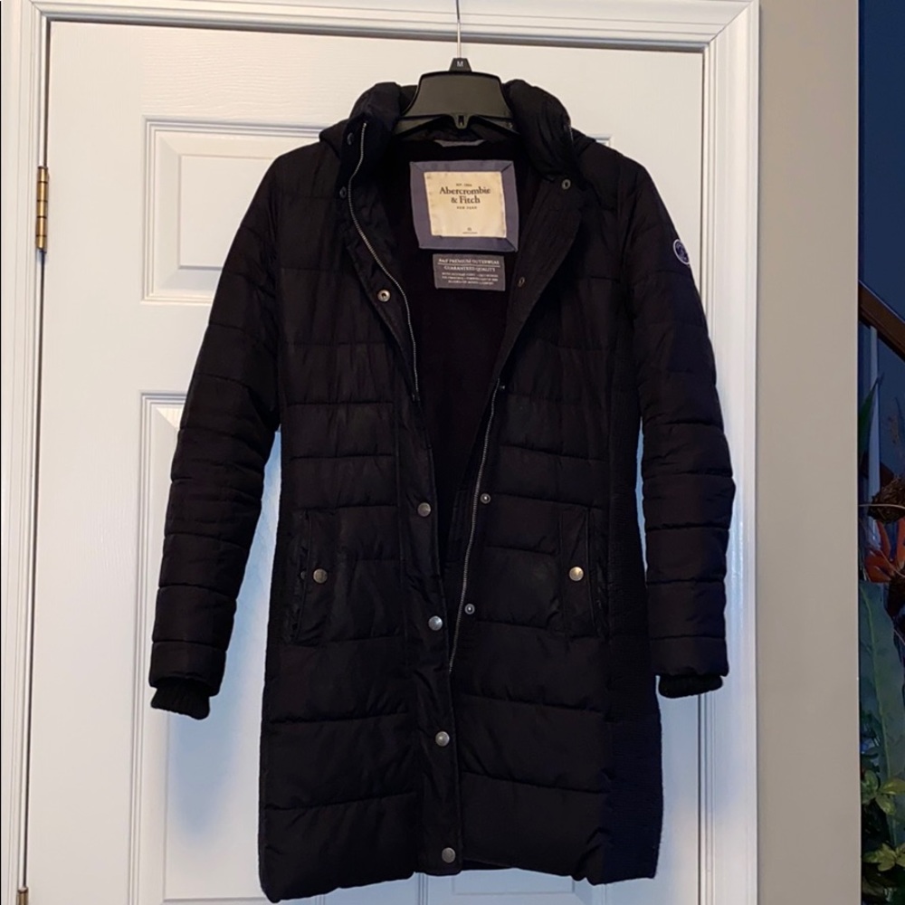 Abercrombie heavyweight black puffer parka
